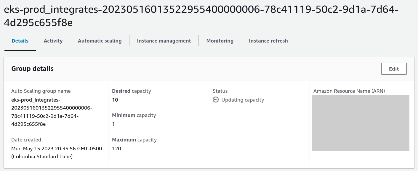 Autoscaling of the Fluid Attacks platform reference